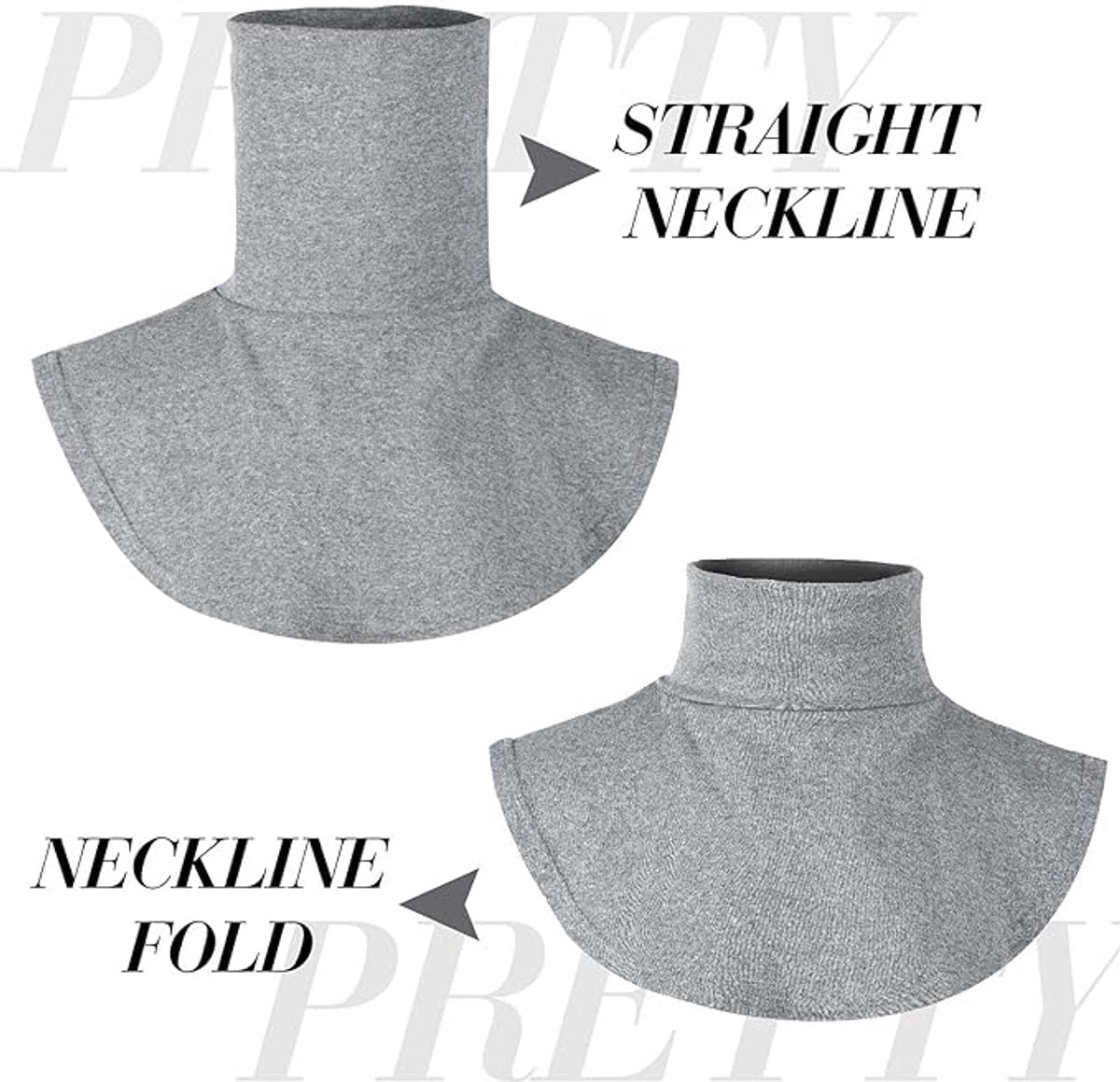 5 Pieces Faux Turtleneck Sweater Women - Windproof & Warm - Patch Turtleneck - Collars for Women - Faux Longneck Sweater - Faux Turtleneck - Fake Turtleneck - Turtleneck Collar - Turtleneck - One Size - 5 Colors - Women's Collar to Wear Under Something -