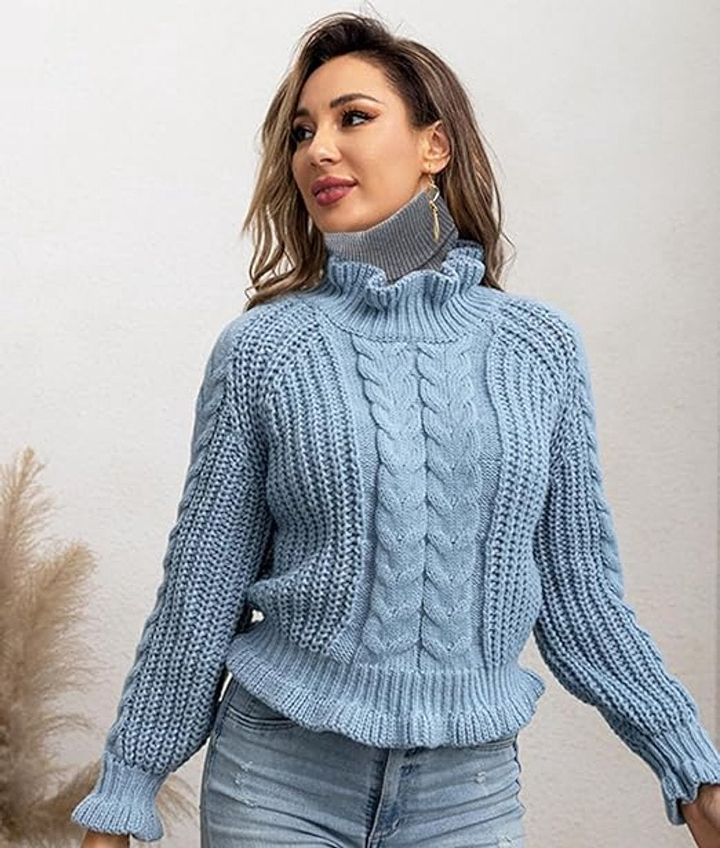 Pieces Faux Turtleneck - Faux Longneck Sweater - Women's Turtleneck - Women's Blouse Collar - Patch Turtleneck - Knitted Collar - Faux Knitted Collar - Turtleneck - Faux High Turtleneck - Fake Turtleneck - Turtleneck - Fake Turtleneck - Small Collar - Bla