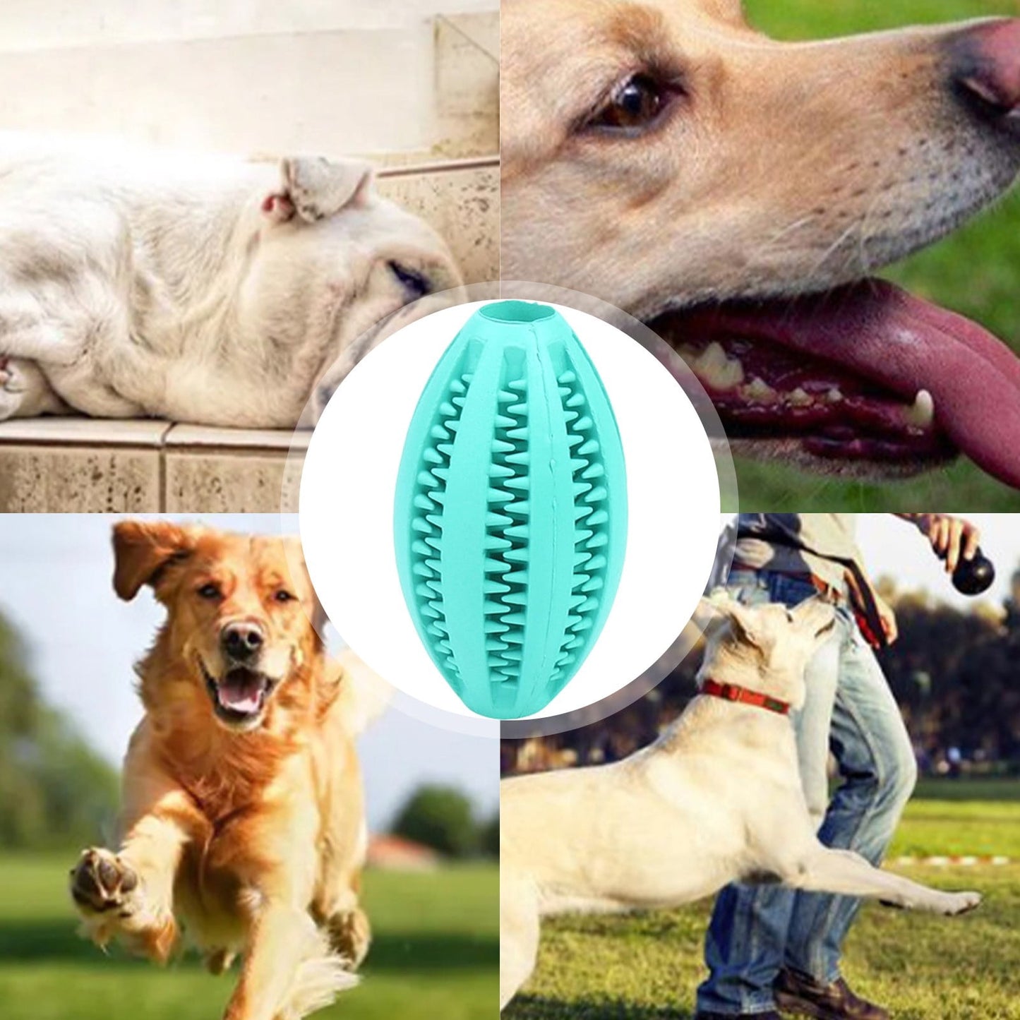 Pet Toy Ball Dog Puzzle Toy 1 Pack Interactive Dog Toys for Dispensing Puppy Toys for Teething Puppy for Teeth/Slow Feeder/Iq Training/Playing, Yellow Light blue