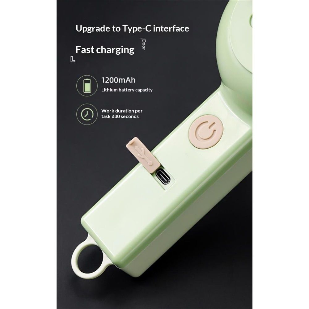 Multi-Functional Portable Electric Vegetable Cutter Set, Wireless Vegetable Processor for Garlic, Peppers, Onions, Celery, Ginger, Meat