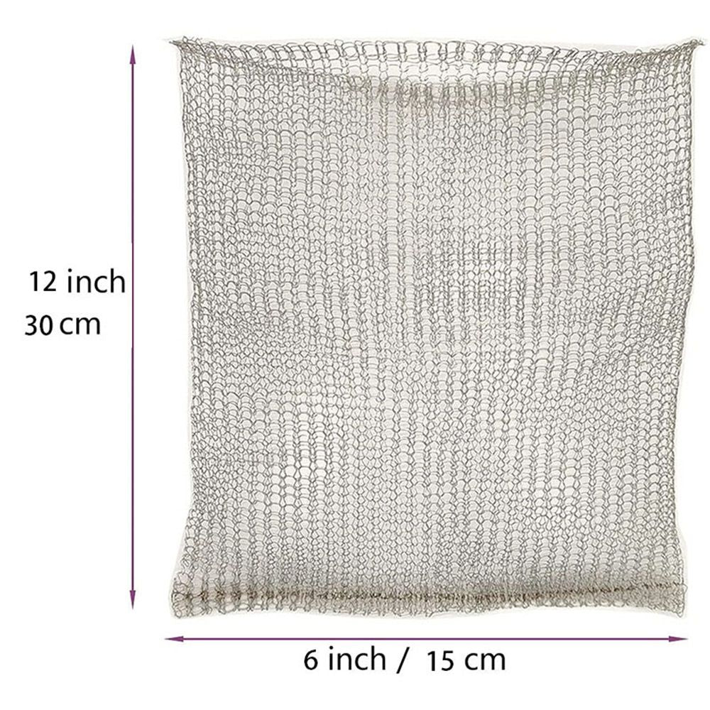 4-Piece Stainless Steel Plant Root Guard Baskets: Protects Plants, Flowers & Vegetables from Gophers & Voles - Flexible & Easy to Install - Silver, Indoor/Outdoor Use(12*6inch)