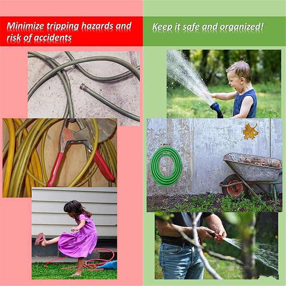 Garden Hose Holder Stainless Steel Small Wall Mount Garden Hose Hook, Ideal for Water, Air, Hydraulic Hose, Ropes, Extension Cords Heavy Duty & Rust Proof