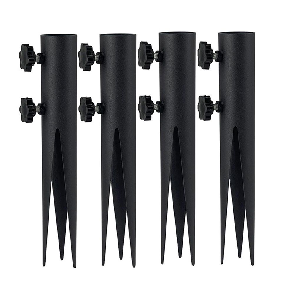 4 Pcs Steel Torch Stakes,Garden Stakes for Outdoor Lights,Metal Ground Spike Replacement Stakes for Solar Lights & Live Flame Torches,Outdoor Torch Stand Stake for Flagpoles, Fishing Rods