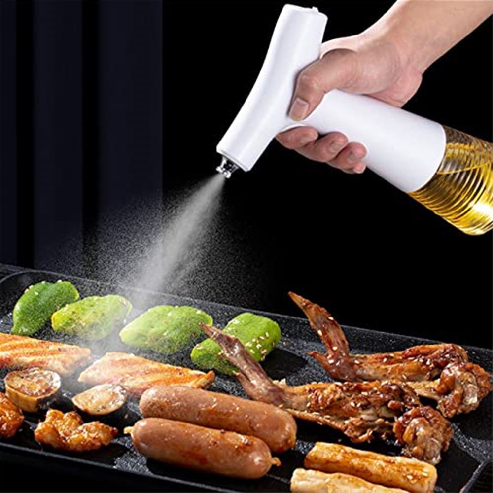 Electric Oil Sprayer for Cooking, 240ml Electric Oil Dispenser Automatic Cooking Oil Spray Bottle, Oil Vinegar Soy Sauce Dispenser for Cooking Baking Roasting Frying