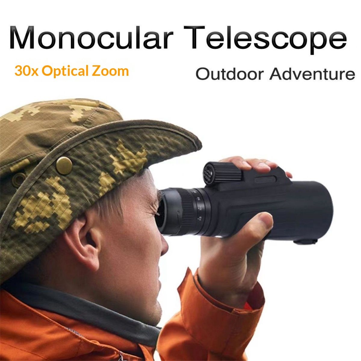 Monocular - Long-Range 30*50 High Powered Monocular | Small Monoculars for Bird Watching, Hunting, Sports, and More | Monoculars for Adults
