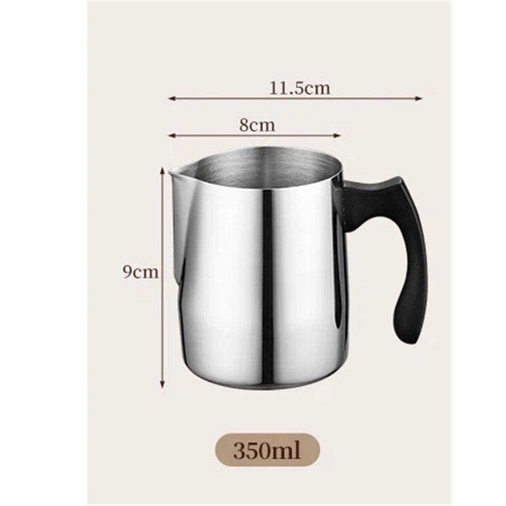 Milk Frothing Pitcher Stainless Steel Espresso Steaming Pitcher 350ml, Espresso Machine Accessories, Milk Frother, Milk Coffee Cappuccino Latte Art(unmarked)