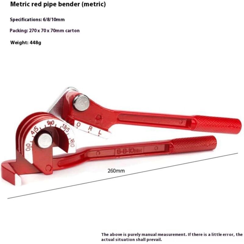180, Slip Handle. One Degree Adjustable Pipe Bender for Plumbing and HVAC Applications. Non-Handed Tool for Bending Steel Tubing.