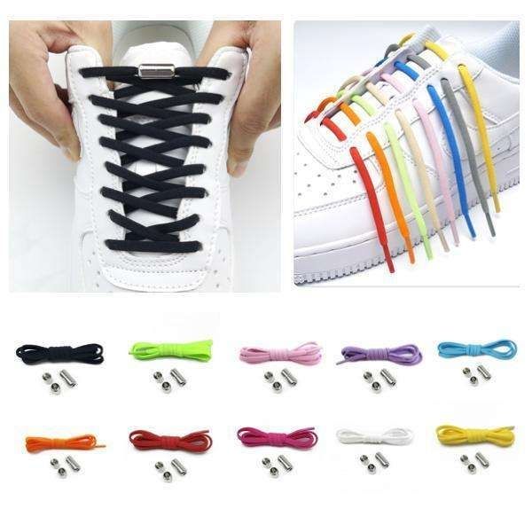 Brown No-Tie Elastic Shoelaces, One Size, 1 Pair