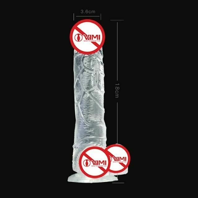 House Of Dasein Realistic Jelly Dildo Deep Throat Training Cock And Balls Dong - Clear - 18Cm