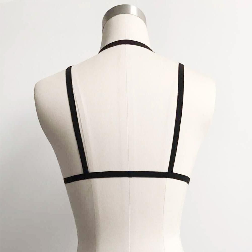 House Of Dasein Y Harness Women Body Fetish Clothing - Black