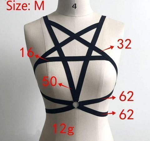 House Of Dasein Pentagram Harness Women Body Fetish Clothing