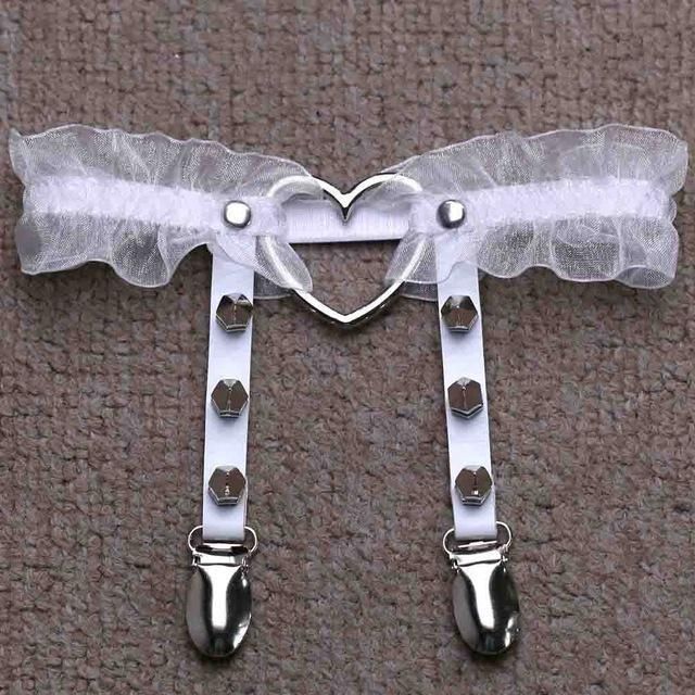 House Of Dasein Ruffled Garter Belt Lingerie Women - White
