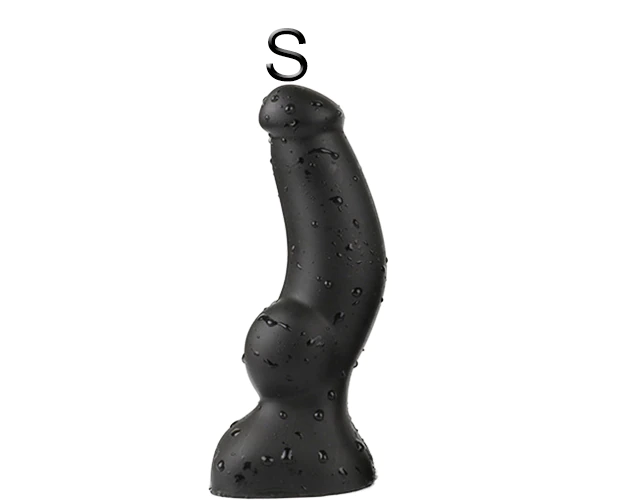 House Of Dasein Soft Huge Realistic Dildo Silicone Cock And Balls Dong Gold Black Penis - Black S - S