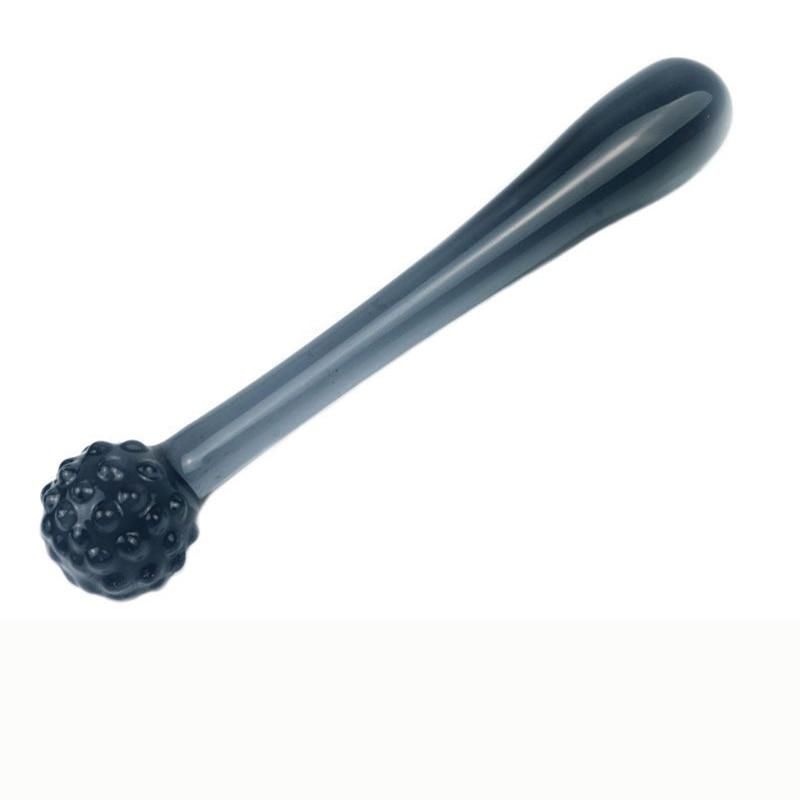 House Of Dasein Black Granules Glass Anal Double Dildo Butt Plug Sex Toy Couples - Black - C (20Cm Long)