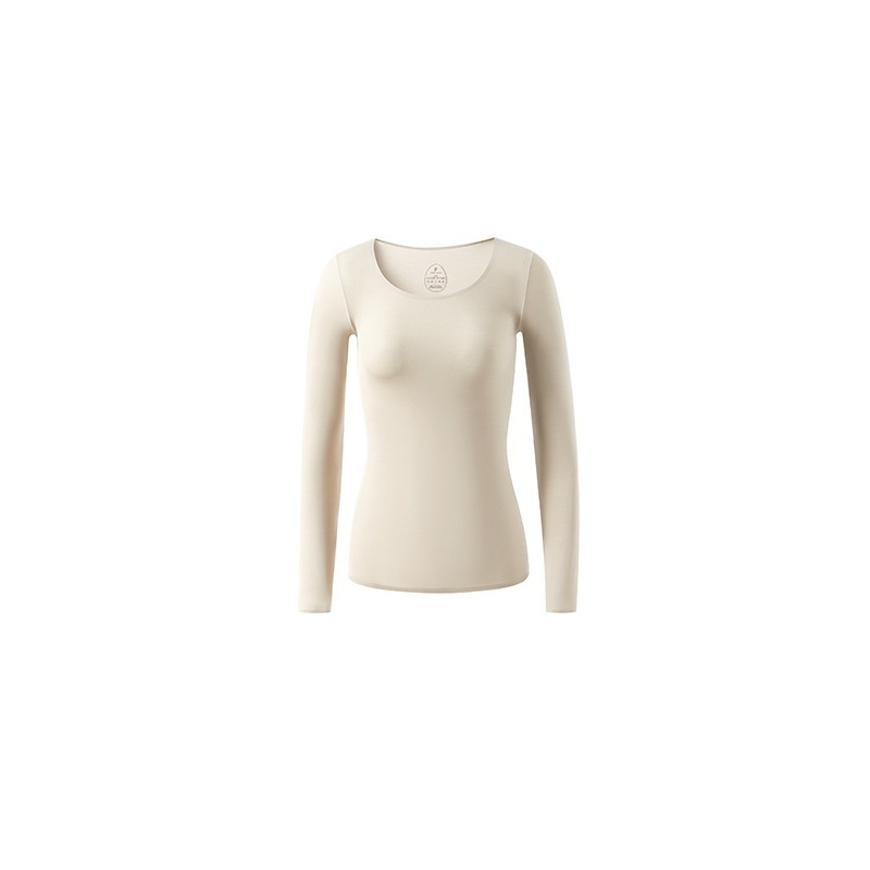House Of Dasein 37 Degrees Constant Temperature Selfheating Thermal Underwear Winter Ultrathin - Beige Top
