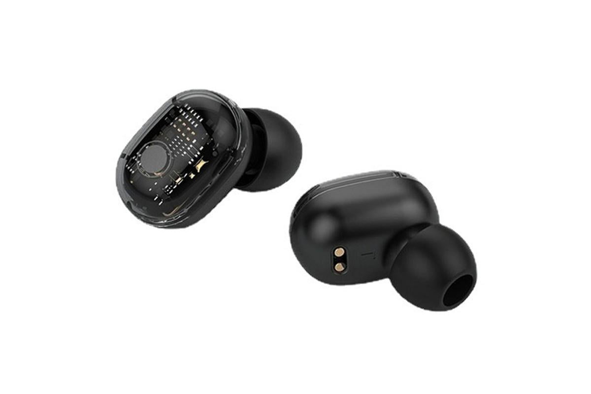 Bluetooth 5.1 Wireless Earbuds with LED Display IPX4 Waterproof Headphones-Black