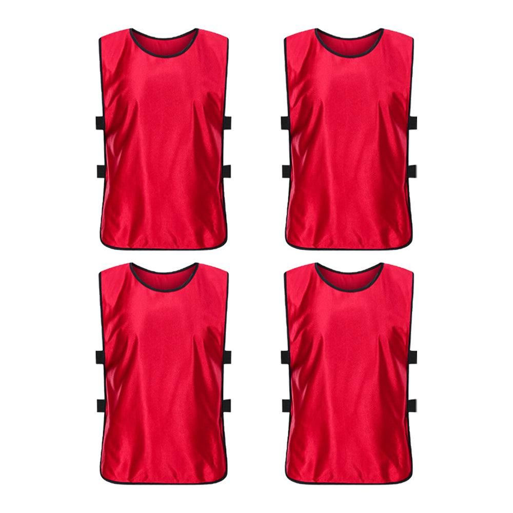 4Pcs Scrimmage Training Vest Team Sports Games Practice Jersey Green