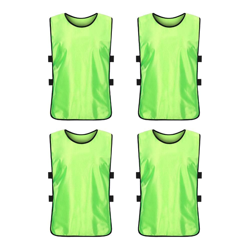 4Pcs Scrimmage Training Vest Team Sports Games Practice Jersey Red