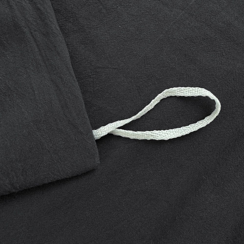 Hotel Soft Microfiber Duvet Cover Set-2000TC Quilt Cover Set & Pillowcases -1 Donna Cover Zipper Closure & 1 x Pillowcases-Breathable Bedding - Wrinkle, Fade, Stain Resistant(Black,Double)