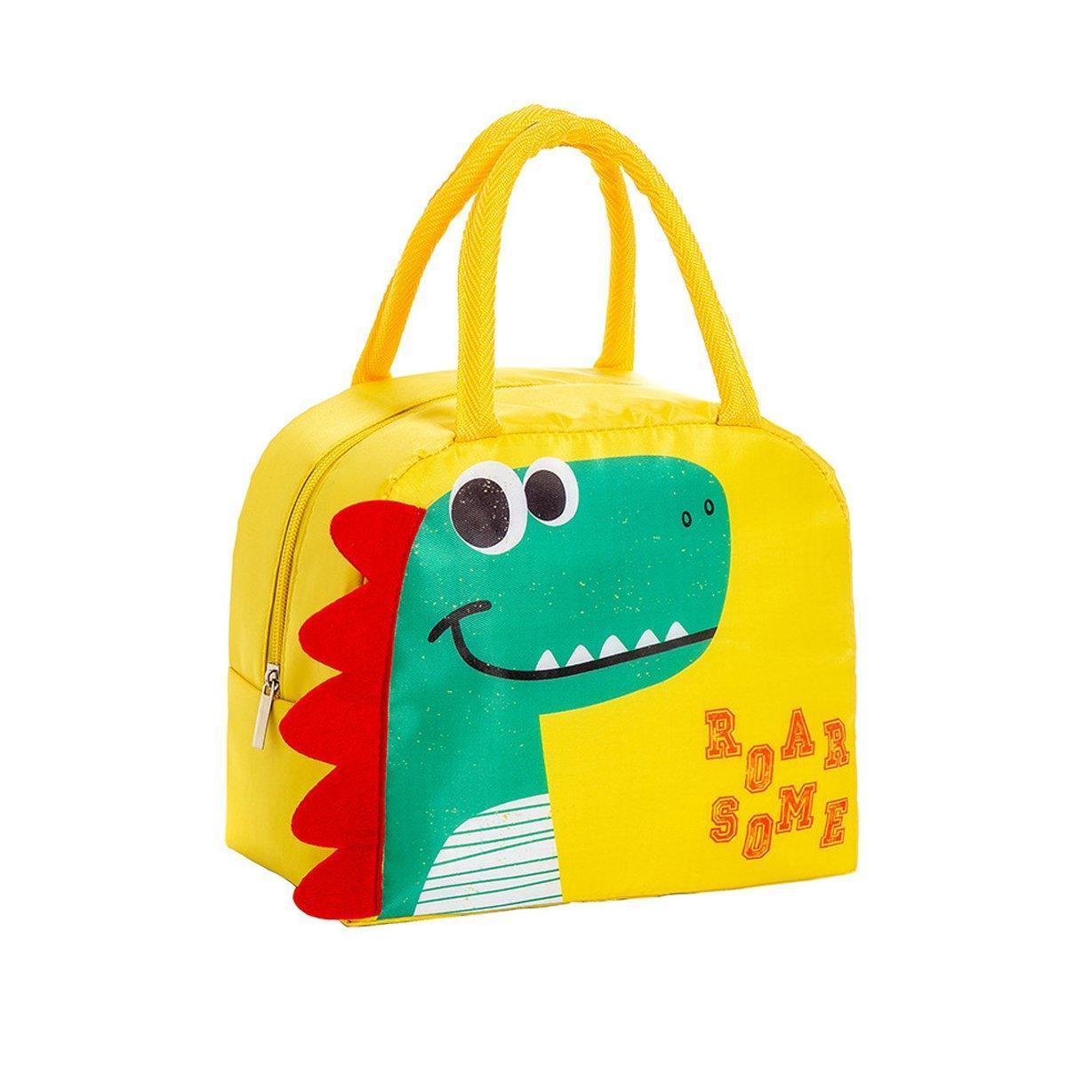3D Bento Lunch Bag Cartoon Handbag Insulated Food Box Bag for Students LunchTote - Coffee Bear