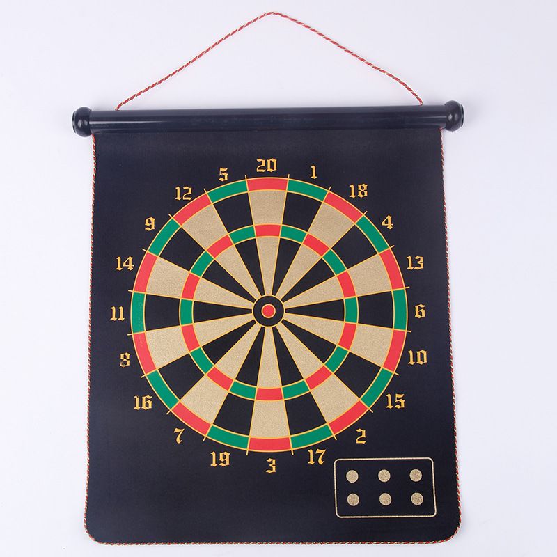 17 Inch Magnetic Dart Board Set - 50 x 42 cm, 3 mm Thick Target with 6 Darts, Compact Indoor Family Game for Home, Parties and Travel