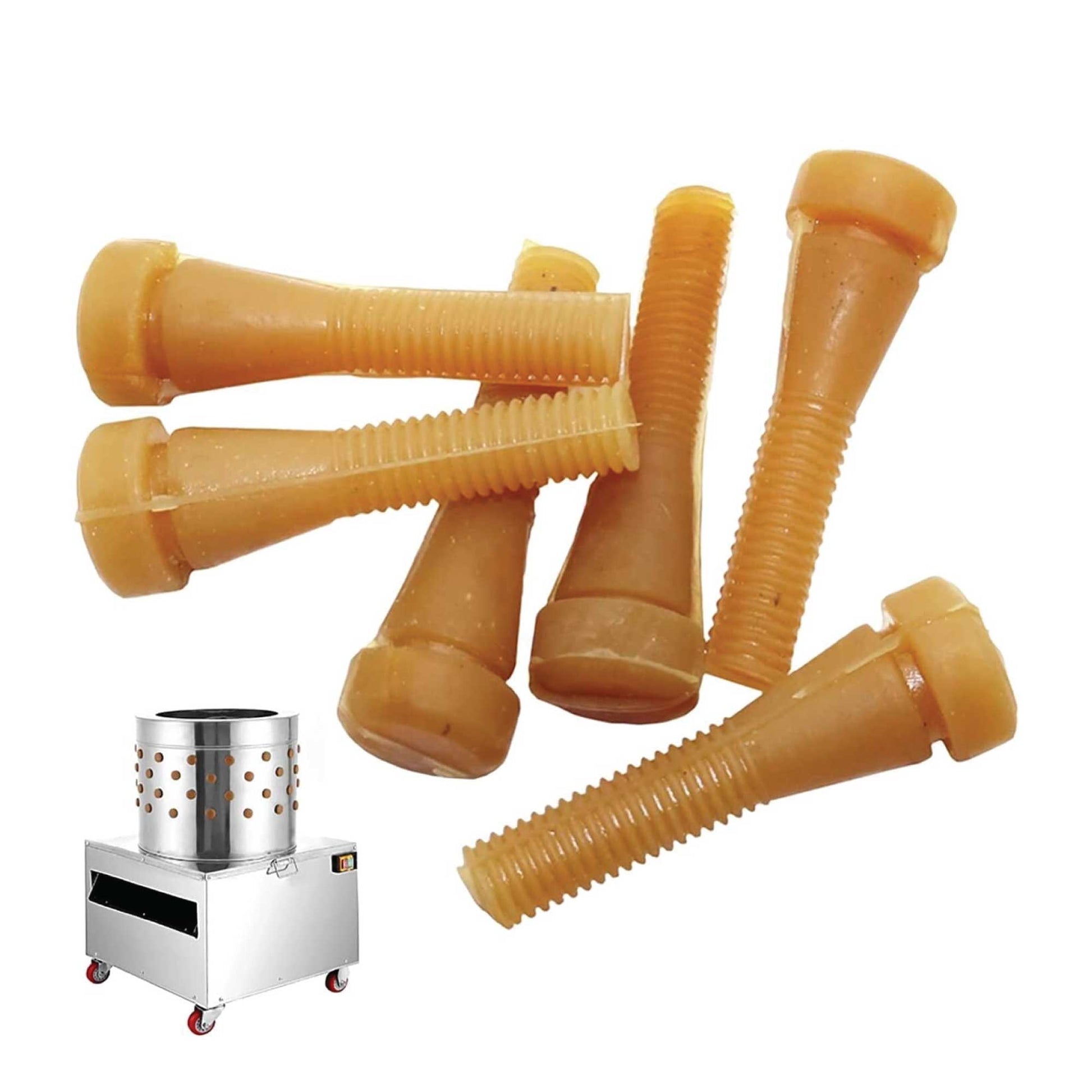 100 Large Replacement Rubber Fingers for Chicken Plucker - Poultry Feathers