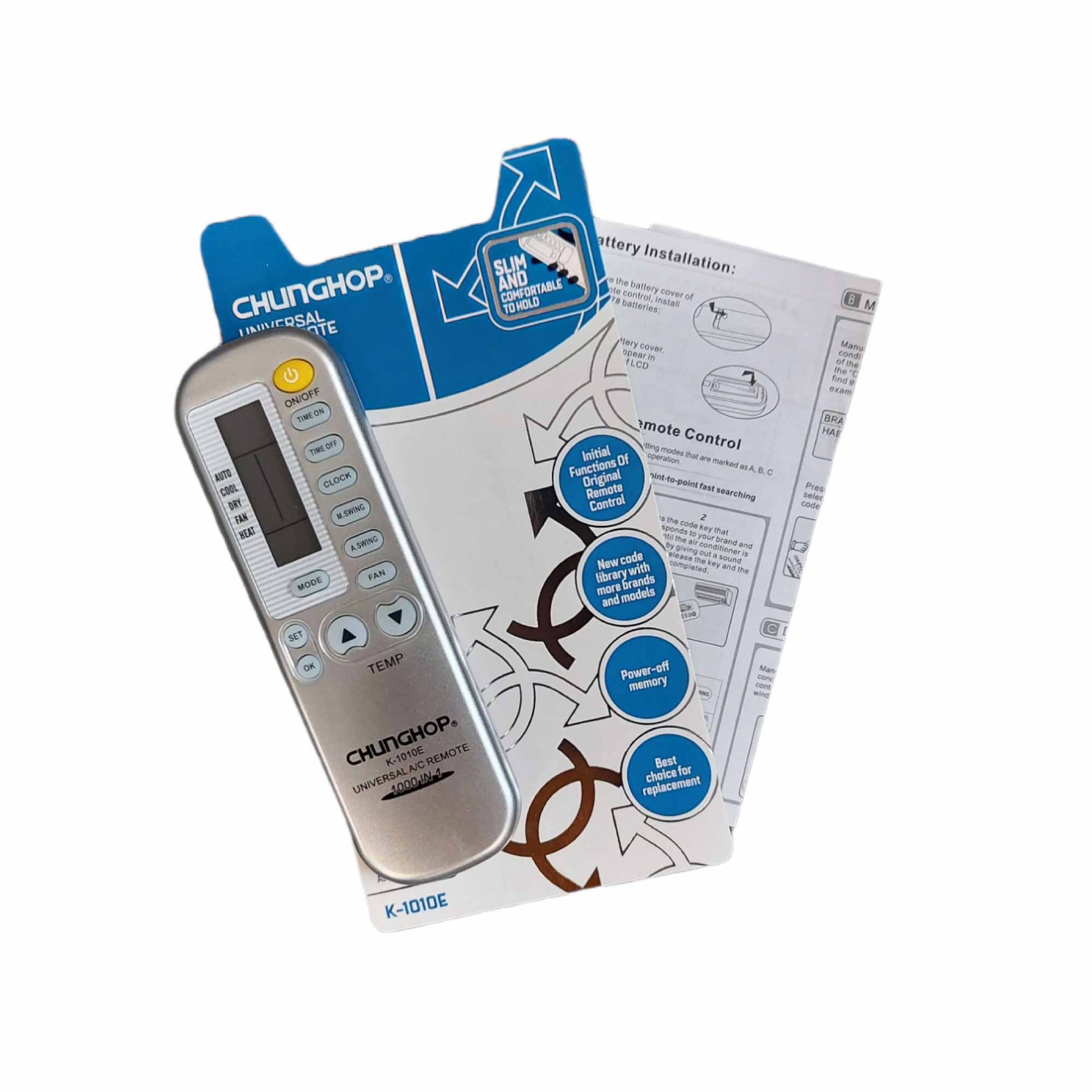 Chunghop Air Conditioner AC Remote Control Compatible with FEIEDRICH and More