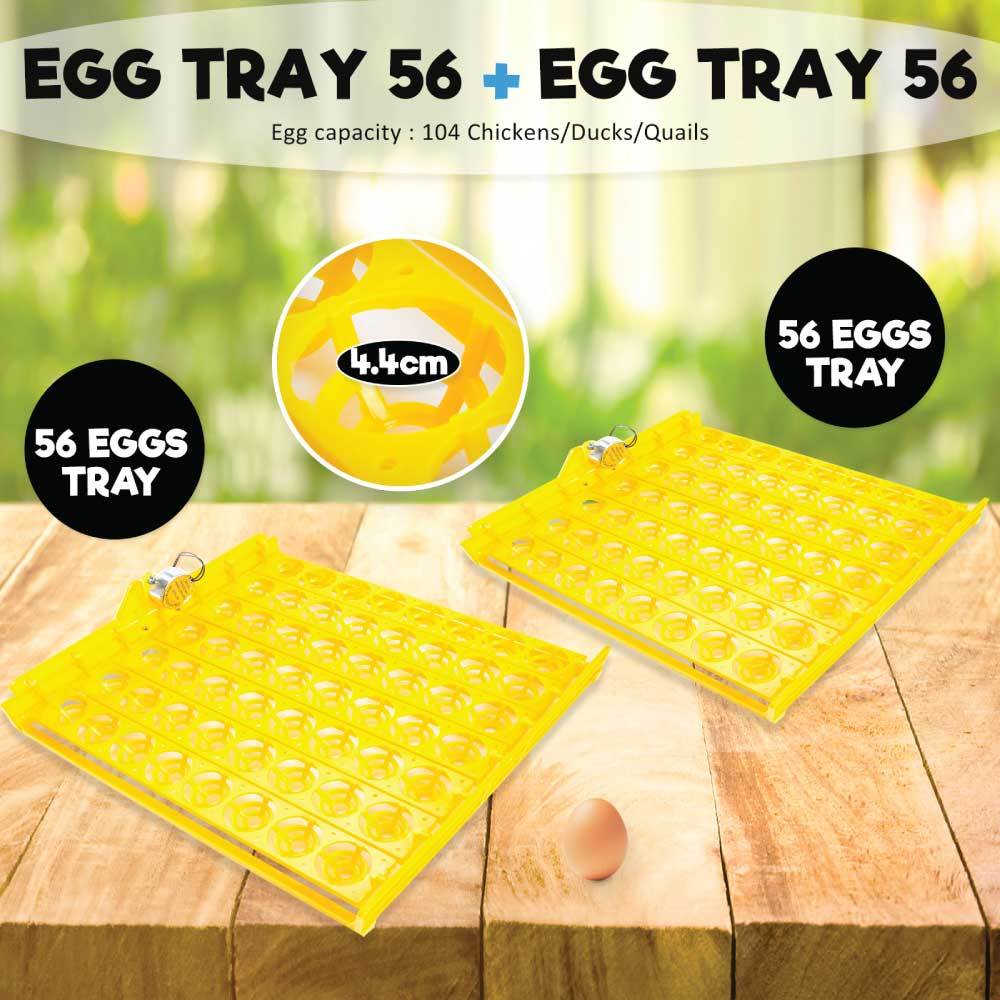 Rooster Farms Electric 112 Egg Incubator + Accessories for Chicken Quail Duck
