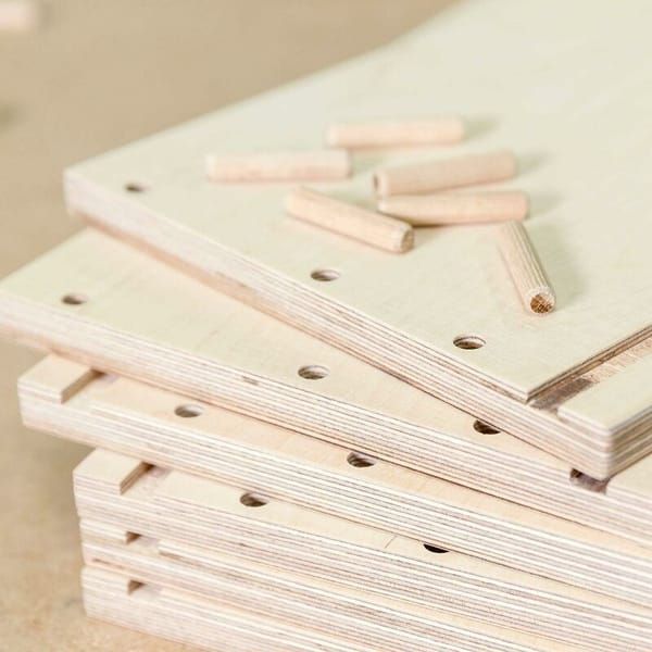 Wood Dowels Beech Wood Dowels Woodworking Supplies Drilling Dowels DIY - Wood color - Size 10-80mm