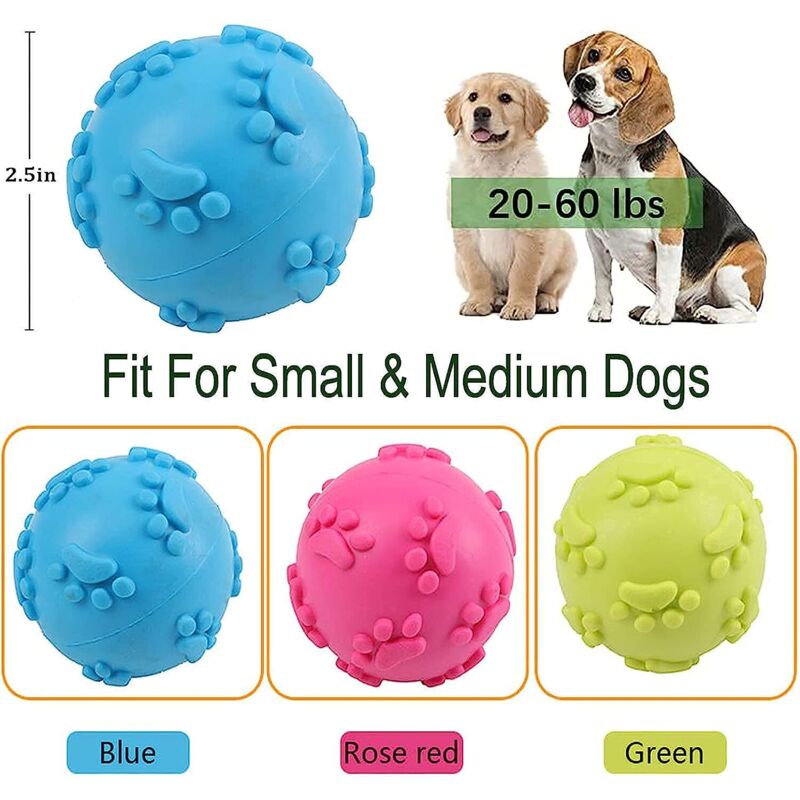 Dog Toys Balls, Sound Toys Balls, Dog Chew Ball Toy, Puppy Molar Teeth Cleaning Ball, For Small And Medium Dogs