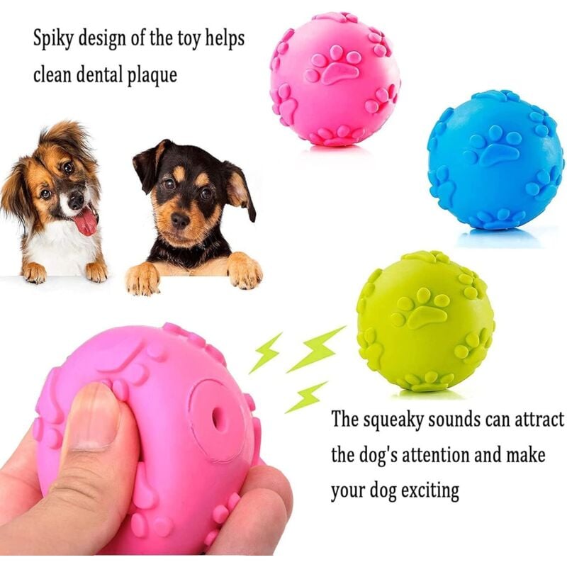 Dog Toys Balls, Sound Toys Balls, Dog Chew Ball Toy, Puppy Molar Teeth Cleaning Ball, For Small And Medium Dogs