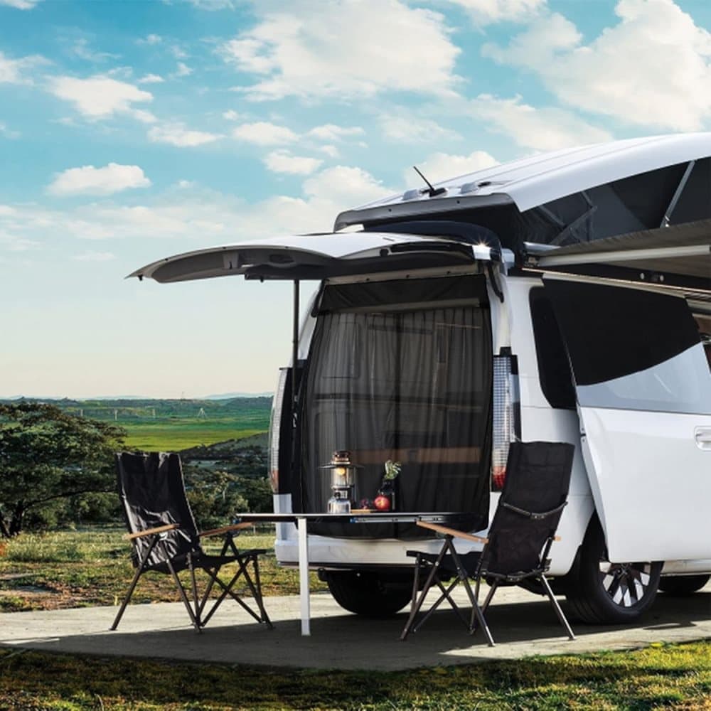 Magnetic car trunk mosquito net 180X150cm, compatible with most vehicles, for camping and fishing