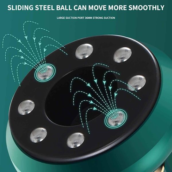 Anti Cellulite Massage Cupping Massager 12 Levels for Stomach and Thighs Green