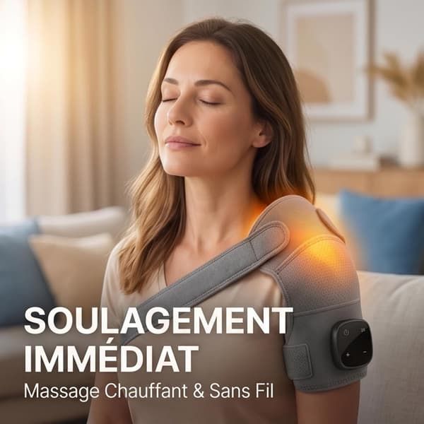 Shoulder Massager with Shiatsu Heat 3 Levels Compression and Vibration for Neck Legs and Shoulders