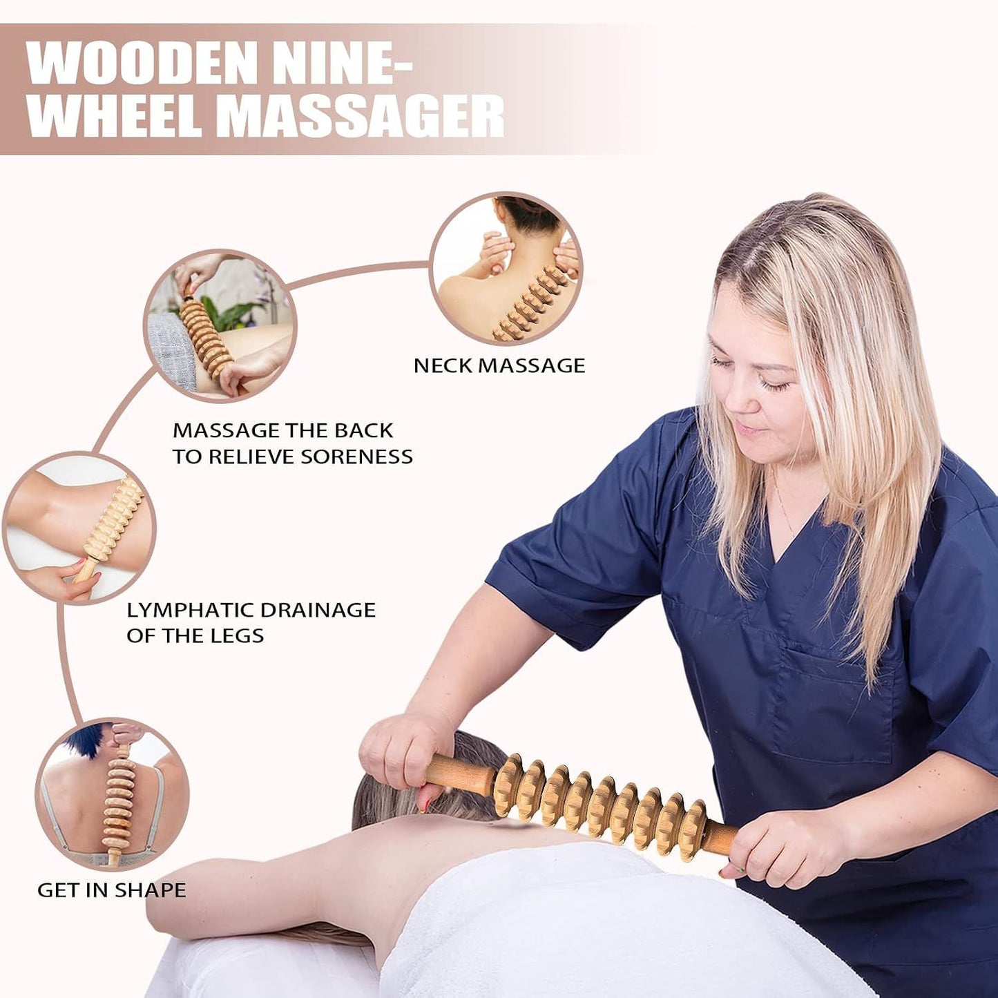 3-in-1 Wood Therapy Massage Tool Kit for Maderoterapia and Lymphatic Drainage