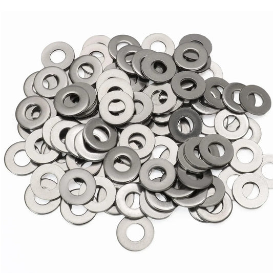 100 Pcs 1/4 Inch Flat Washers, 304 Stainless Steel Anti Rust Washers for Screws Bolts
