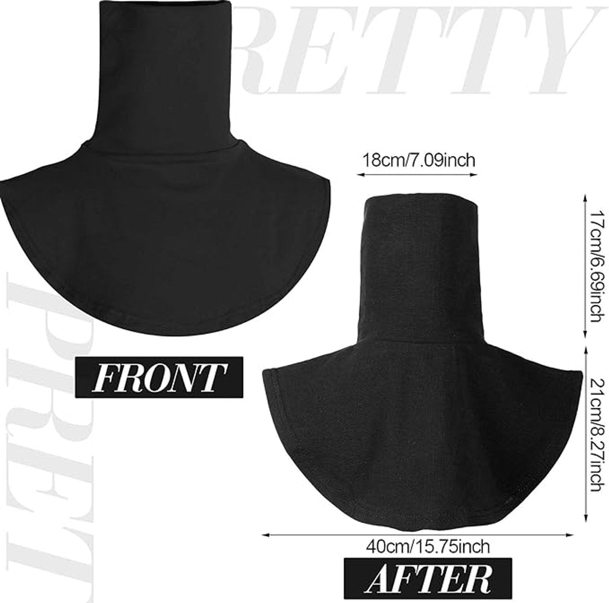 5 Pieces Faux Turtleneck Sweater Women - Windproof & Warm - Patch Turtleneck - Collars for Women - Faux Longneck Sweater - Faux Turtleneck - Fake Turtleneck - Turtleneck Collar - Turtleneck - One Size - 5 Colors - Women's Collar to Wear Under Something -