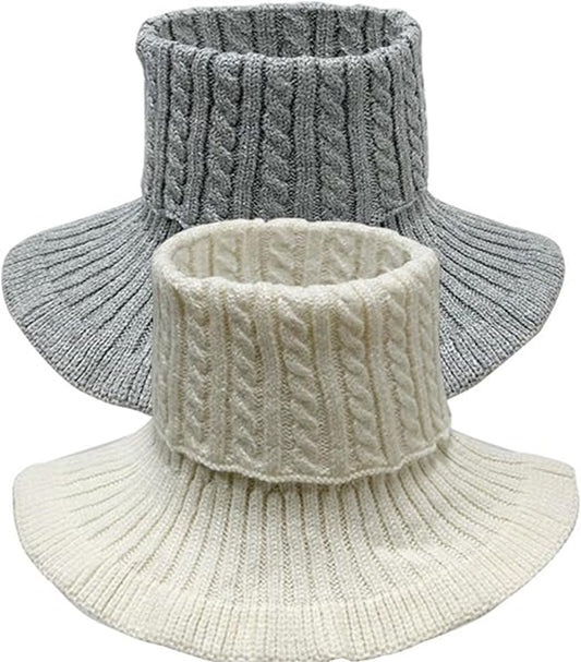 2 Pieces Faux Turtleneck - Faux Longneck Sweater - Women's Turtleneck - Women's Blouse Collar - Patch Turtleneck - Knitted Collar - Faux Knitted Collar - Turtleneck - Faux High Turtleneck - Fake Turtleneck - Turtleneck - Fake Turtleneck - Small Collar - W