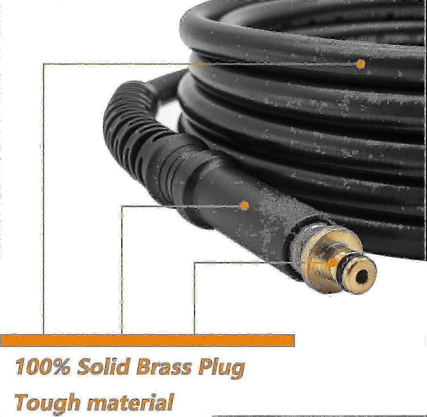 Karcher K2 Old Model High Pressure Washer Hose 6m med M22 14mm Connection 0905, Rubber material, car washing and detailing
