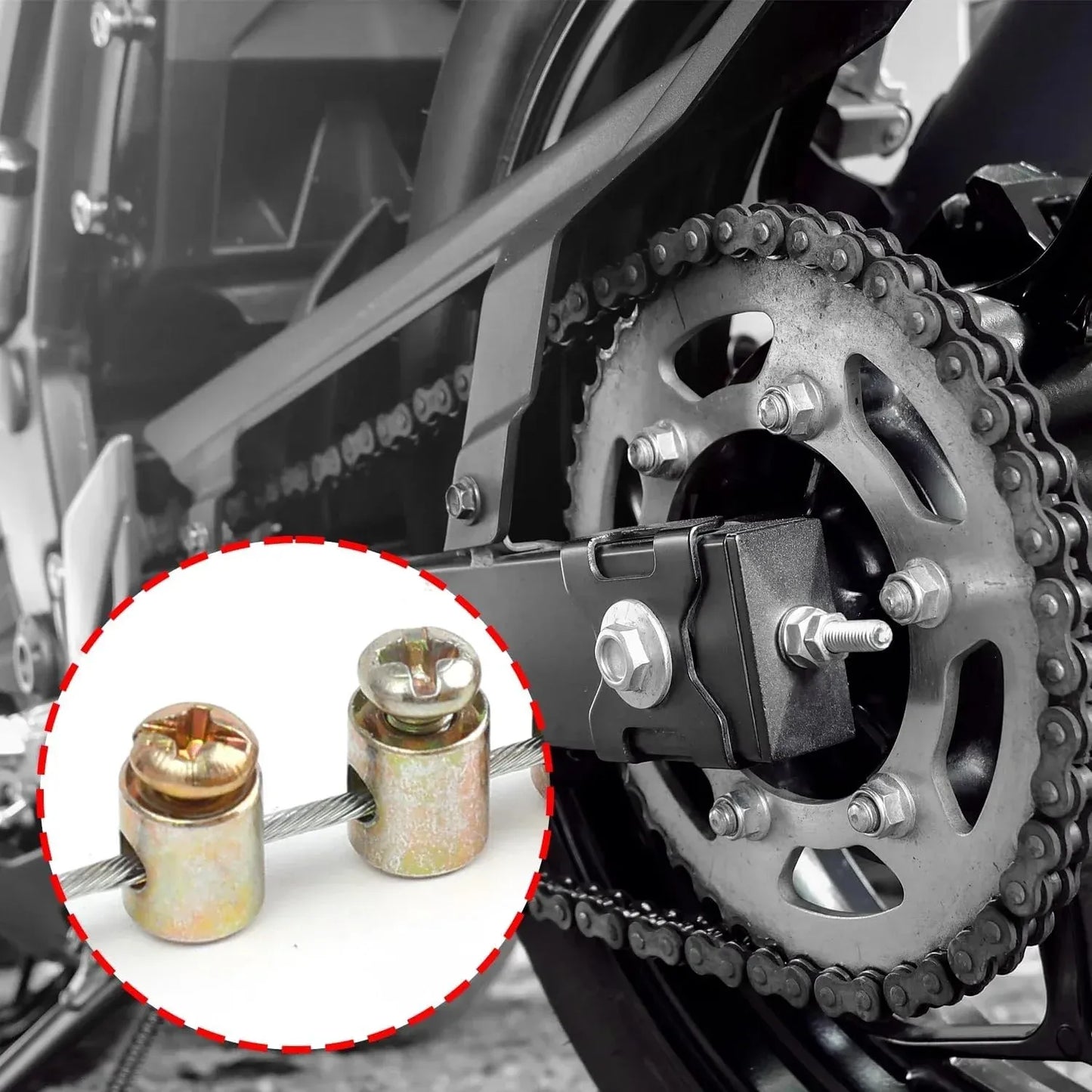 20 Pack Bike Throttle Cable Ends with Screws, Universal 1/8 Inch Solderless End Caps for Motorcycle Scooter Dirt Bike