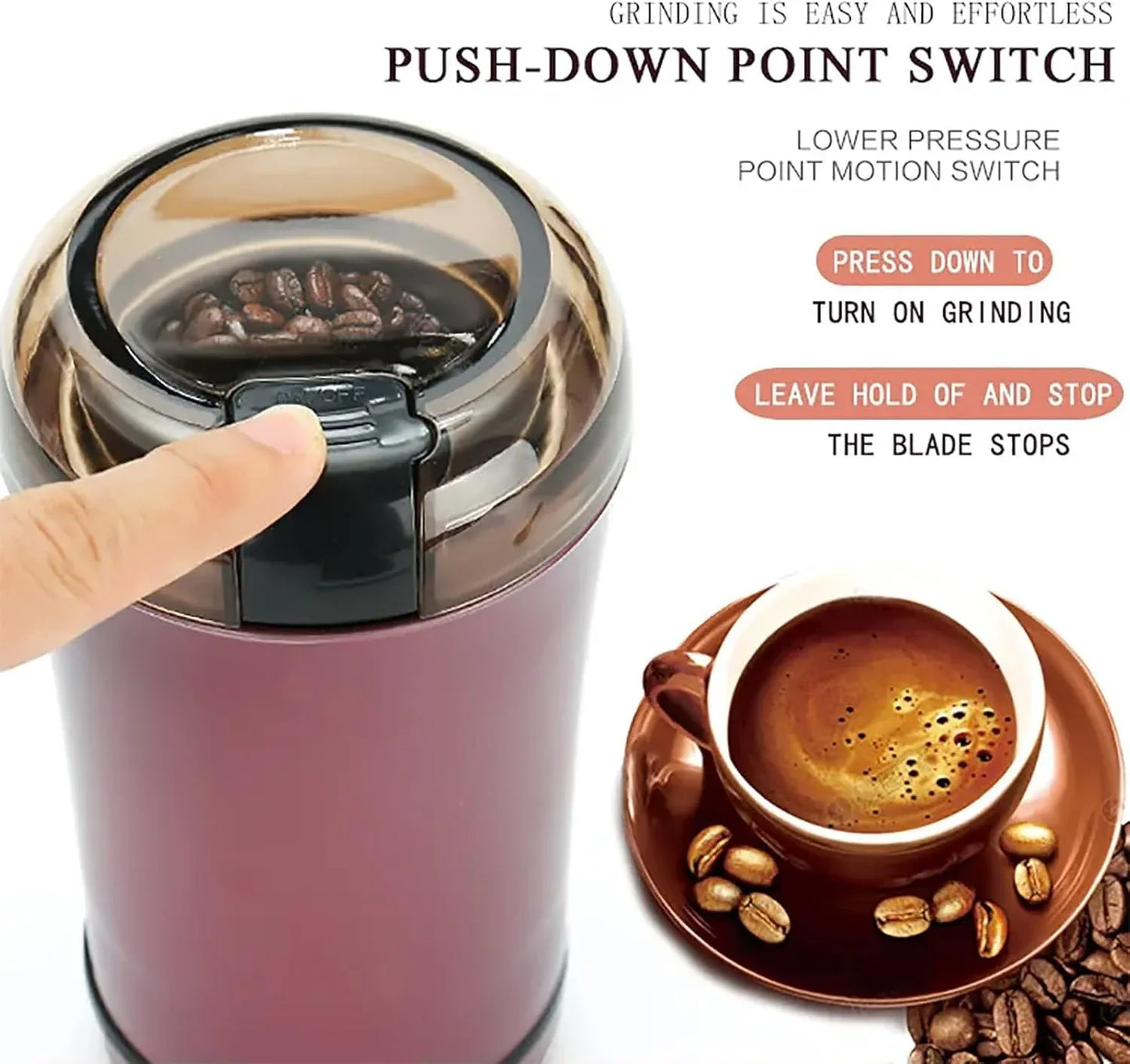 Mini Peanut Butter Machine Portable Nut Grinder with Transparent Cover 150W Motor for Home Kitchen, for Home Kitchen Bathroom and Indoor Use