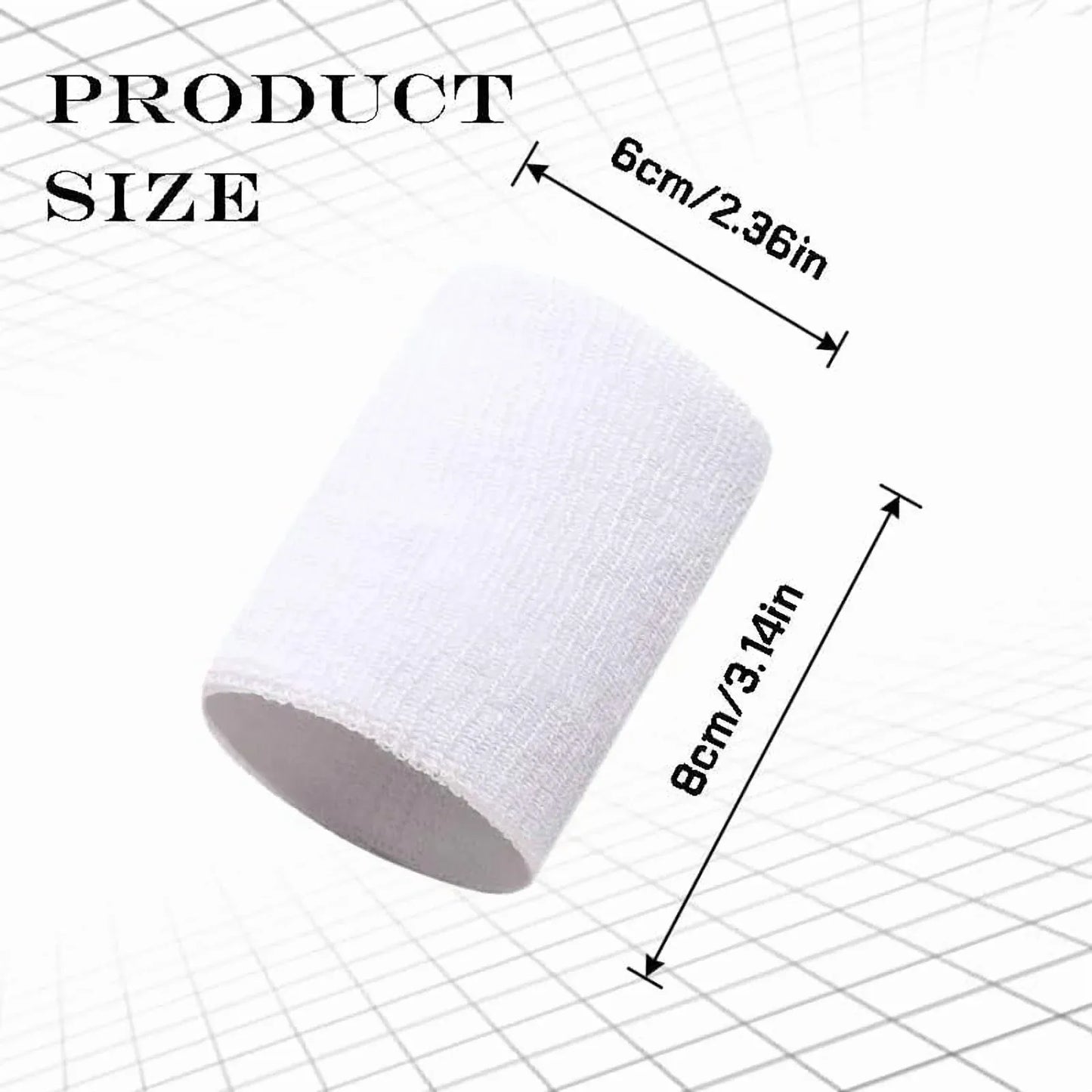 8 Pcs Sports Wristbands Cotton Elastic Sweatbands for Tennis Basketball Running Men Women Black White, Practical Everyday Use