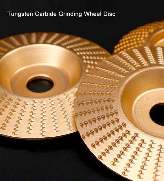 4 Pack Tungsten Carbide Angle Grinder Discs, 115 and 125 mm Wood Shaping Grinding and Carving Wheels for Compatible Grinders