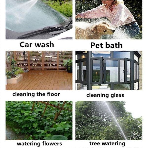 High Pressure Garden Hose Spray Nozzle Set, Handheld Watering Gun for Lawn, Car Washing, Patio and Garden Cleaning