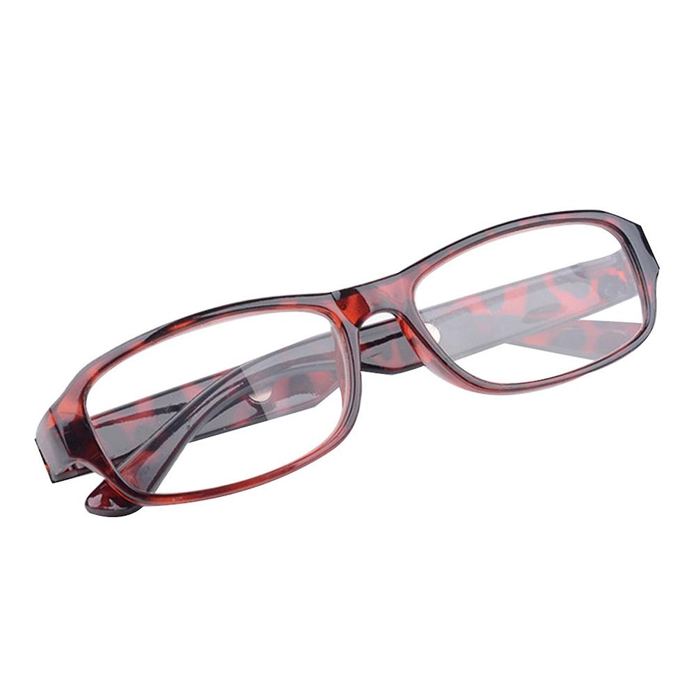 Reading Glasses with Optical Lenses for Close Reading, Computer Work and Everyday Vision Support at Home, Red Brown, 450 Degree