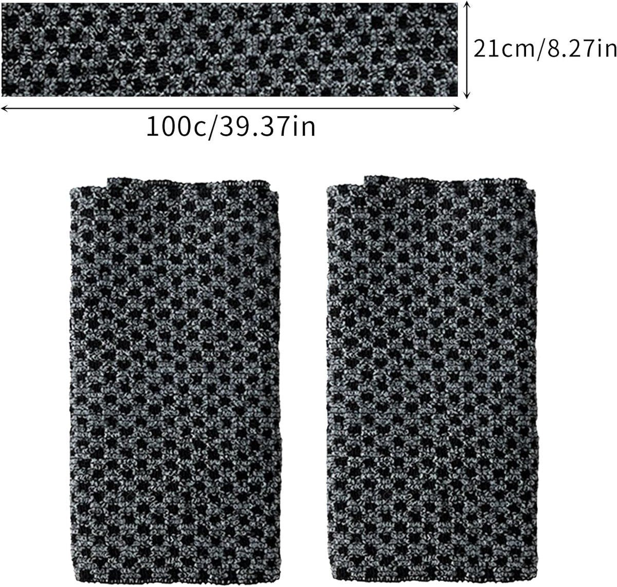 2 Pack Japanese Exfoliating Back Scrubber Towels, Extra Long Black Body Washcloths for Bath, Shower Cleansing and Massage