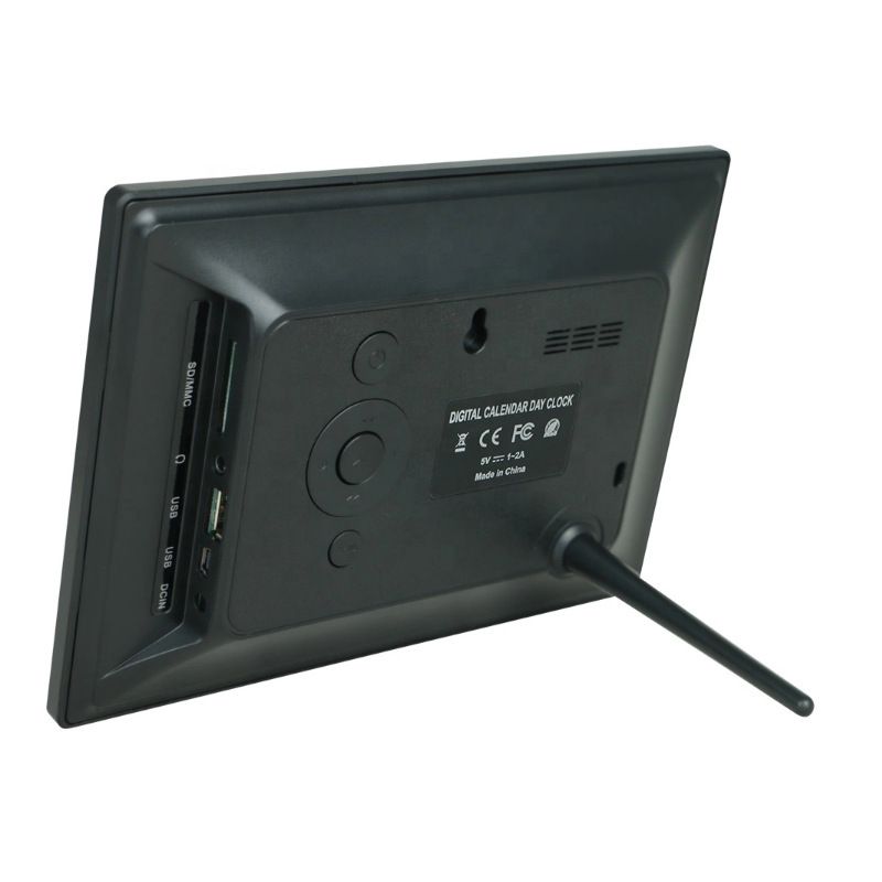 7" Large Display Digital Clock with Detailed Time & Date, Multiple Alarm Reminders,Language Options, Designed specifically for the elderly(Black)