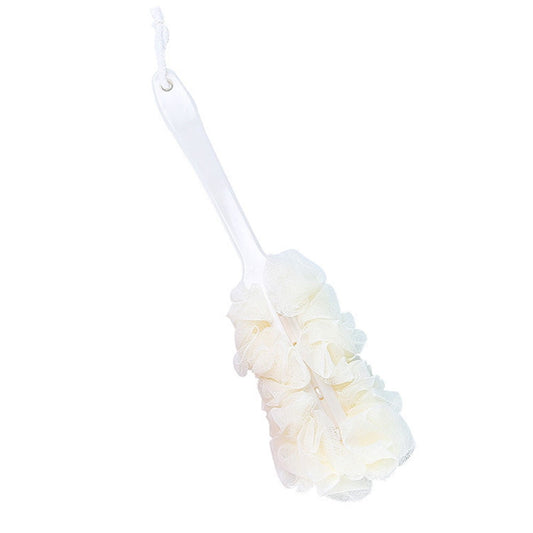 Back Scrubber for Shower, Soft Loofah with Handle, Fluffyies Loofah on a Stick, Exfoliating Shower Sponge with Handle, Bath Brush, Shower Sponge Loofah Back Scrubber Beige