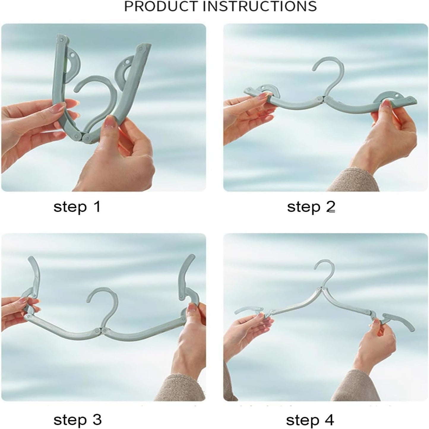 Folding Clothes Hanger Pink 5Pcs Travel Foldable Hangers Update Portable Plastic Hanger Travel Accessories Must Haves Clothes Drying Rack Folding Hanger for Traveling Camping Flying Rv One Size Green