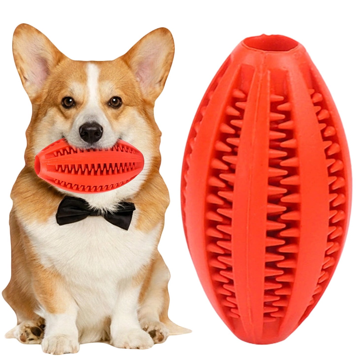 Pet Toy Ball Dog Puzzle Toy 1 Pack Interactive Dog Toys for Dispensing Puppy Toys for Teething Puppy for Teeth/Slow Feeder/Iq Training/Playing, Yellow Red